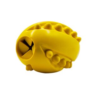 Goofy Tails Dog Ball Dog Toys | Rubber Studded Rugby Ball for Dogs| Non-Toxic Chew Toys for Dogs | Yellow Rugby Ball for Dog | Dog Toy for All Breeds| Ideal Dog Balls for Medium and Large Dogs