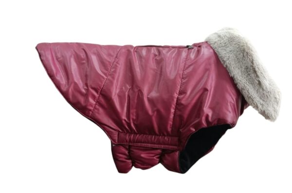 Dog Winter Coat Jacket, Cloth, Windproof, Waterproof, Light Weight, Washable, Ultra Warm Thick Fleece Lined Dog Vest for Cold Weather Protection, (Maroon, Small – Medium – 16 Inch)