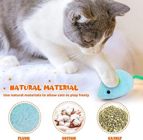 RvPaws Mouse Toy – 6 Pieces Cats Mouse Plush Cat Toys Realistic Cute Kitten Mice Filled Polyfill Rat for Cat