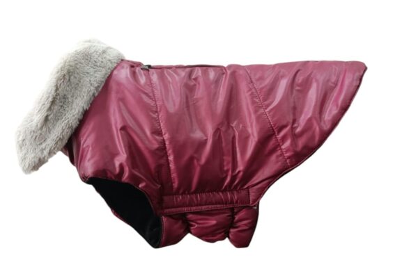 Dog Winter Coat Jacket, Cloth, Windproof, Waterproof, Light Weight, Washable, Ultra Warm Thick Fleece Lined Dog Vest for Cold Weather Protection, (Maroon, Small - Medium - 16 Inch)