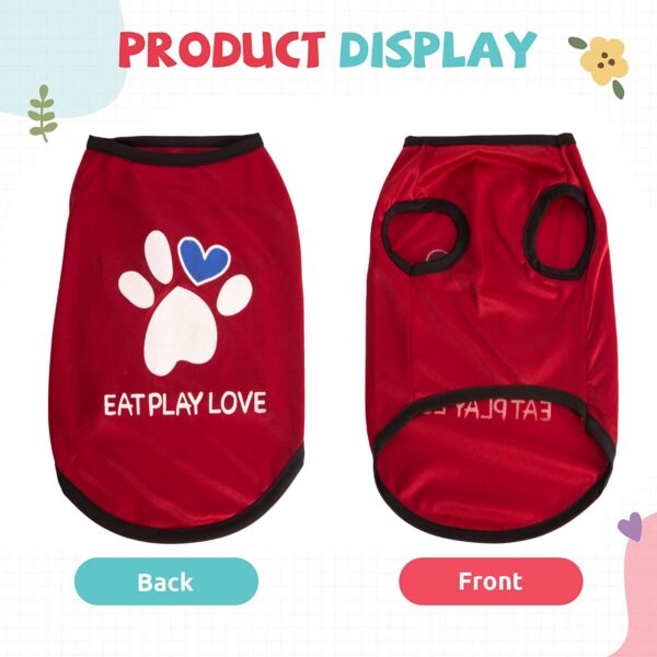 Pet Shirts Pet Printed Clothes with Funny Letters Summer Pet T Shirts Cool Puppy Shirts Breathable Pet Outfit Soft Pet Sweatshirt for Pets (Blue, 16 INCH)