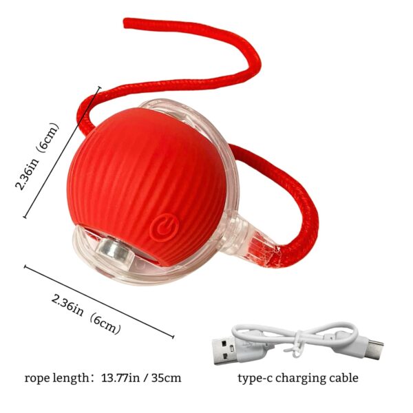 PLLCJB Interactive Rolling Dog Ball, 2025 New Electric Cat Toy,360 Smart Automatic Rolling Pet Ball, Fast Moving Toy for Dog and Cat