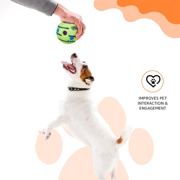 amazon basics Interactive Sound Ball Toy for Dogs and Puppies| Fun Squeaky Sounds | Pet-Safe Materials| Suitable for All Dog Breeds | Size – Large