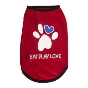 Pet Shirts Pet Printed Clothes with Funny Letters Summer Pet T Shirts Cool Puppy Shirts Breathable Pet Outfit Soft Pet Sweatshirt for Pets (Blue, 16 INCH)