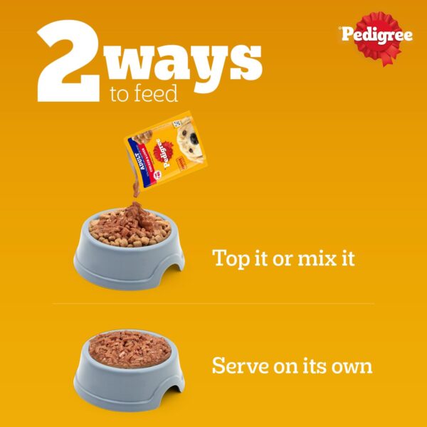 Pedigree Adult Wet Dog Food, Chicken & Liver Chunks in Gravy, 70 g (Pack of 30), Made with Real Meat, 100% Complete & Balanced Meal for Adult Dogs