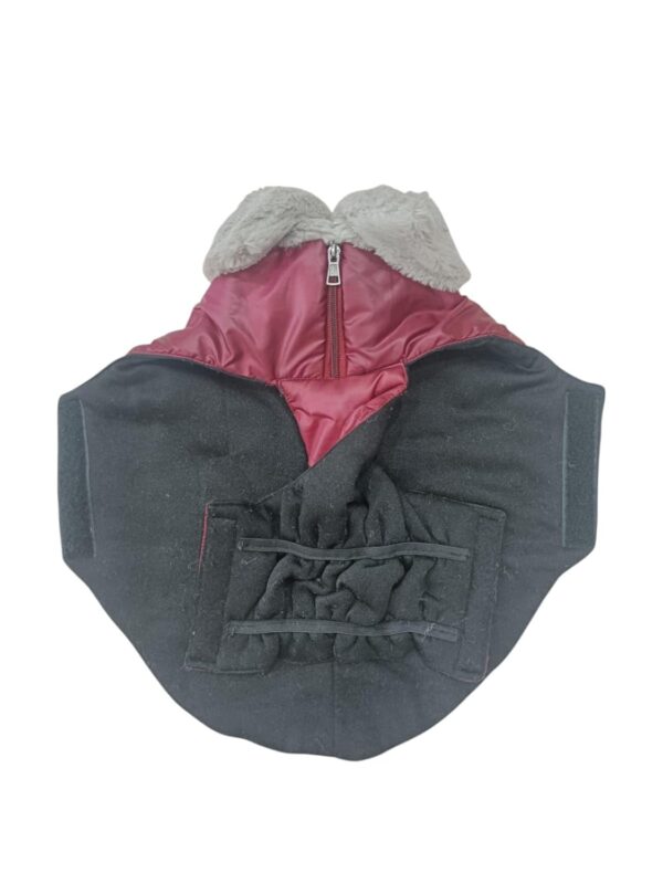 Dog Winter Coat Jacket, Cloth, Windproof, Waterproof, Light Weight, Washable, Ultra Warm Thick Fleece Lined Dog Vest for Cold Weather Protection, (Maroon, Small – Medium – 16 Inch)