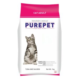 Purepet Adult Dry Cat Food Tuna & Salmon Flavour, 1 kg Pack