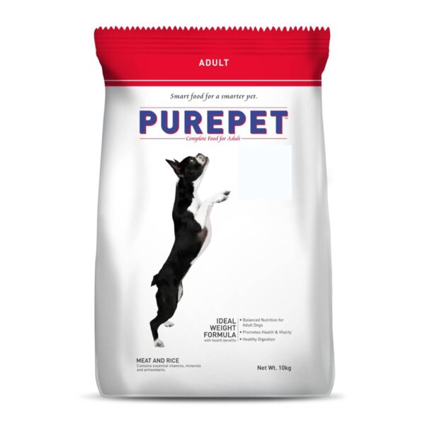 PUREPET Meat and Rice Adult Dog Pellet Food, 10kg