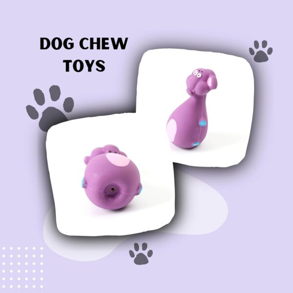 Foodie Puppies Natural Latex Rubber Squeaky Chew Toy – (Purple Elephant, 13cm), Suitable for Puppy, X-Small to Small Dogs | Durable, Animal Design, Fetch & Chew Toy