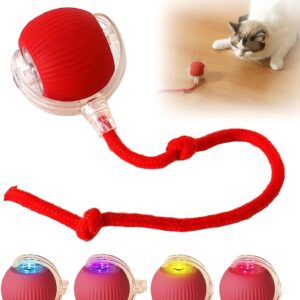 Interactive Cat Ball Toy, 2024 New Automatic Moving Dog Cat Balls, Premium Smart Self Rolling Cat Ball Kitty Toys USB Rechargeable, Cat Enrichment Toys for Bored Indoor Cats Dogs