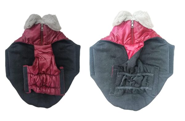 Dog Winter Coat Jacket, Cloth, Windproof, Waterproof, Light Weight, Washable, Ultra Warm Thick Fleece Lined Dog Vest for Cold Weather Protection, (Maroon, Small – Medium – 16 Inch)