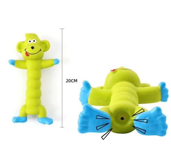 Foodie Puppies Interactive Latex Squeaky Chew Dog Toy – (Green Monkey, 20cm) | Small to Medium Dogs & Puppies | Durable, Rubber, Non-Toxic, Animal Design Playing & Fetching Pet Toy | Reduce Anxiety