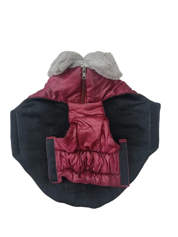 Dog Winter Coat Jacket, Cloth, Windproof, Waterproof, Light Weight, Washable, Ultra Warm Thick Fleece Lined Dog Vest for Cold Weather Protection, (Maroon, Small – Medium – 16 Inch)