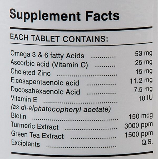 Drools Absolute Skin + Coat Tablet- Dog Supplement, 50 Pieces