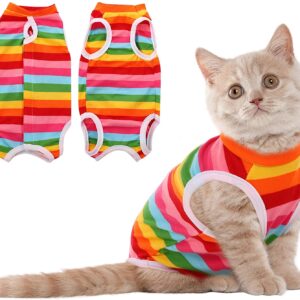 KUTKUT Cat Dog Sterlization Suit, Surgery Recovery Suit |Physiological Poly Cotton Breathable Clothes For Abdominal Wounds Or Skin Diseases Hook & Loop Closure Costume (Size:Xl, Chest: 40Cm), 50 G