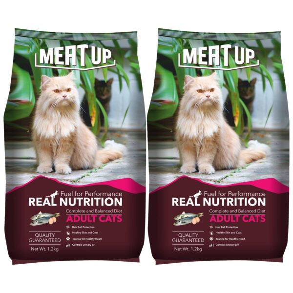 Meat Up Adult Dry Cat Food, Ocean Fish - 1.2kg (Buy 1 Get 1 Free)