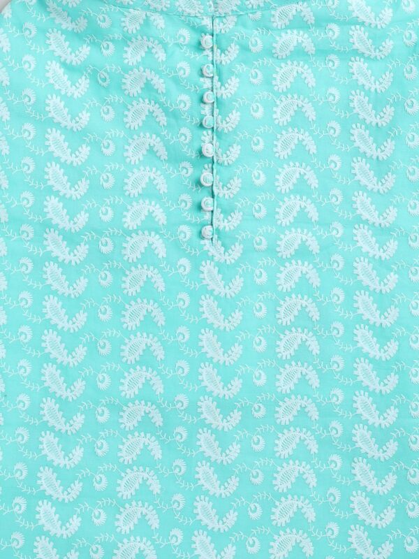 Vastramay Cats’ Pure Cotton Green Chikankari Kurta | Classic Lucknowi Chikankari Kurta for Cat