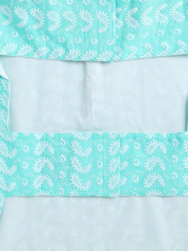 Vastramay Cats’ Pure Cotton Green Chikankari Kurta | Classic Lucknowi Chikankari Kurta for Cat