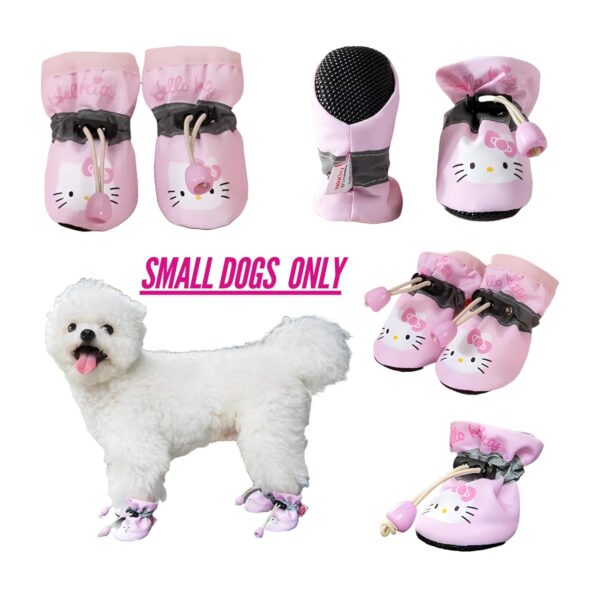 Dog Shoes – for Small Dogs Shih tzu Waterproof Small Dogs pet Boots paw Protector for All Seasons (Size 5)