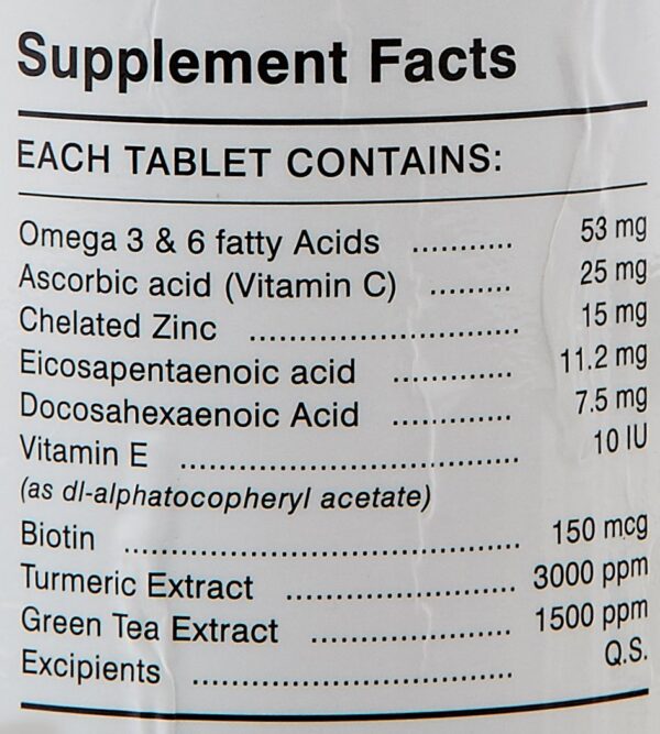 Drools Absolute Dog Supplement Tablet, Skin + Coat 400g 110 Pieces Jar