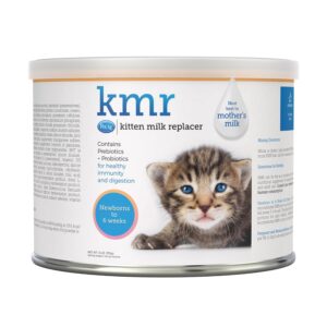 Pet-Ag KMR Kitten Milk Replacer Powder - 6 oz - Powdered Kitten Formula with Prebiotics, Probiotics & Vitamins for Kittens Newborn to Six Weeks Old - Easy to Digest