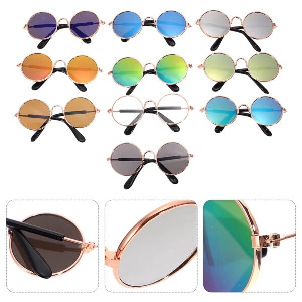 Petlicious & More Punch Face Cats/Small Puppies/Kittens Sunglasses Retro Shape Goggles Muliti Color (Pack of One, Color May Vary)