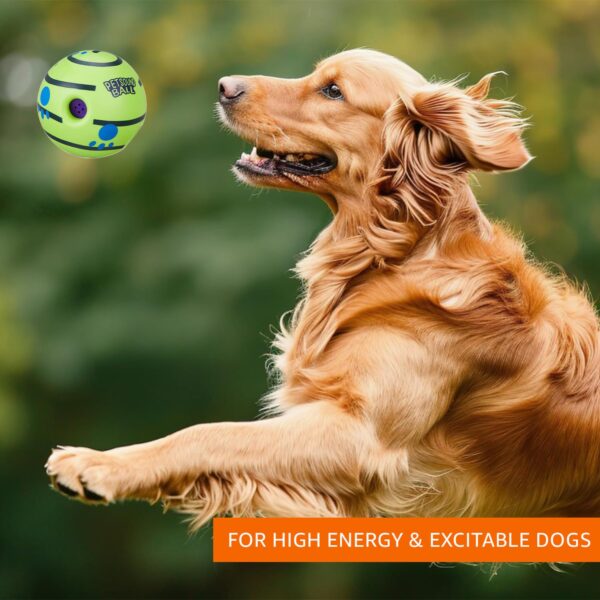 amazon basics Interactive Sound Ball Toy for Dogs and Puppies| Fun Squeaky Sounds | Pet-Safe Materials| Suitable for All Dog Breeds | Size – Large