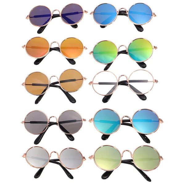 Petlicious & More Punch Face Cats/Small Puppies/Kittens Sunglasses Retro Shape Goggles Muliti Color (Pack of One, Color May Vary)