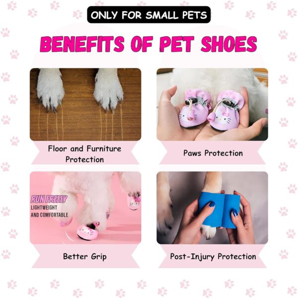 Dog Shoes – for Small Dogs Shih tzu Waterproof Small Dogs pet Boots paw Protector for All Seasons (Size 5)