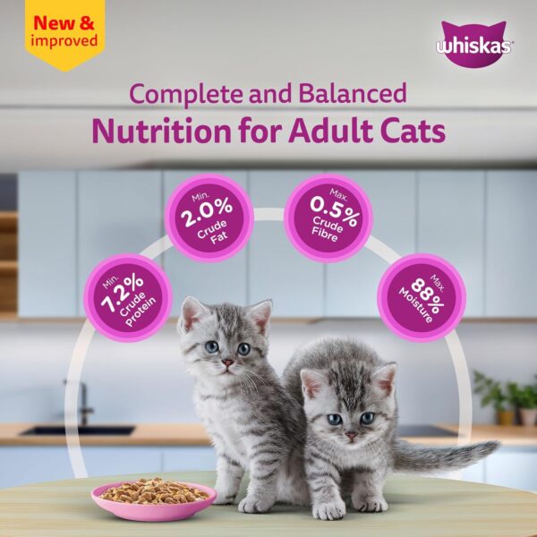 Whiskas Wet Food for Kittens (2-12 Months), Tuna in Jelly Flavour, 12 Pouches (12 x 85g)