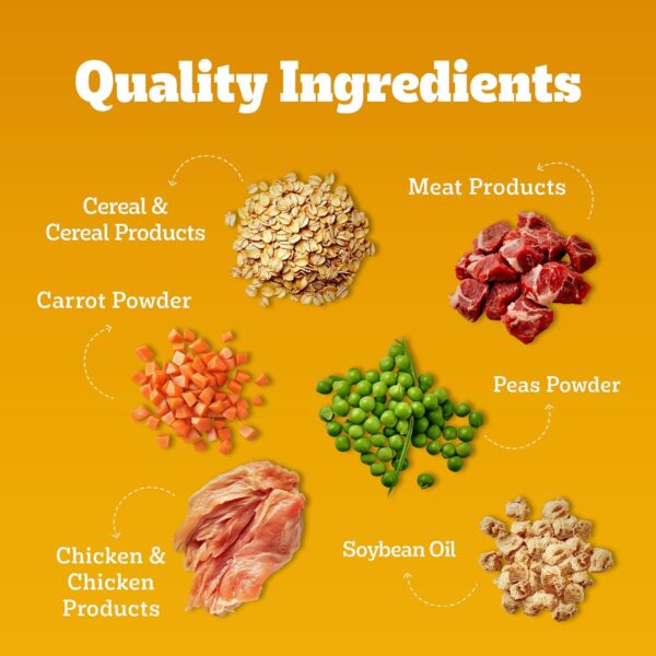 Pedigree Dry Food for Adult Dogs, Meat & Rice Flavour, 3kg Pack