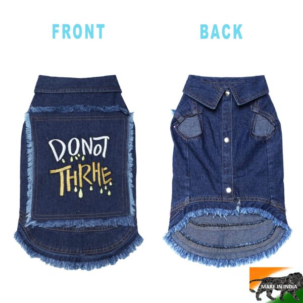 Pet Jeans Jacket Cool Blue Denim Coat Pet Cats Lapel Vest Classic Puppy, Pet Denim Jacket Breathable Pet Clothes, Soft and Cool Summer Clothes for Dogs Cats (Blue, 12 Inch)
