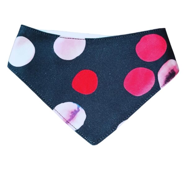 Cat & Puppy Bandana | Adjustable Velcro Closure | Adjustable Cotton Bandana/Scarf | Luxury Dog & Cat Accessories | Bandana/Scarf for Cats & Puppies (XS) | Black Polka