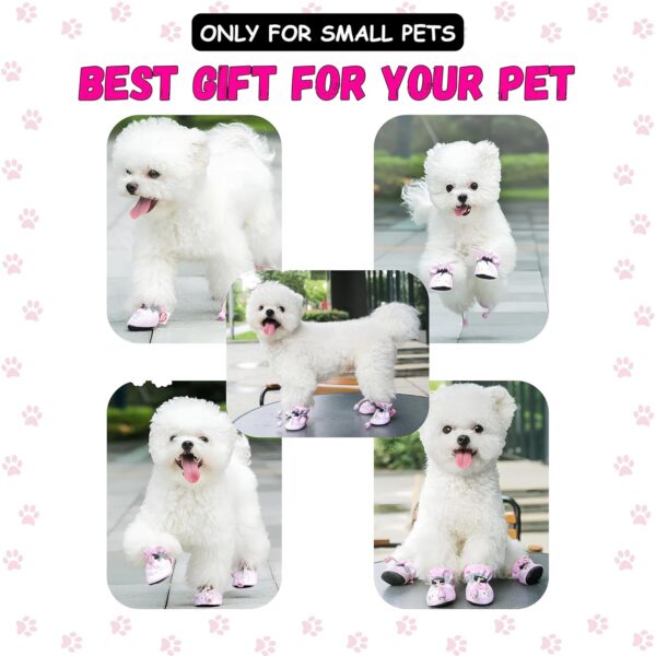 Dog Shoes – for Small Dogs Shih tzu Waterproof Small Dogs pet Boots paw Protector for All Seasons (Size 5)