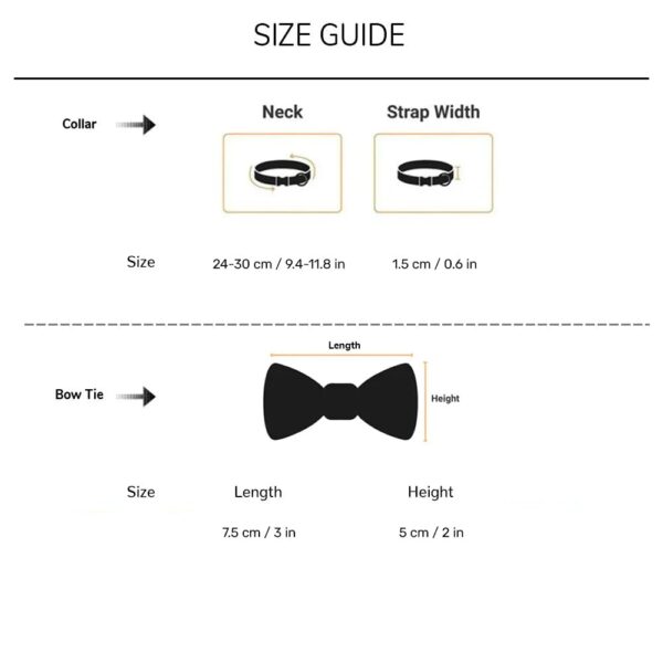 HUFT Heartpop Printed Bow Tie with Strap for Cats – Deep Blue