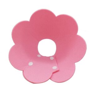 Pets Empire Adjustable Flower Shape Cat Cone Collar - Lightweight Recovery Collar for Small Pets After Surgery: Puppies, Kittens, Dogs, Cats - Soft, Comfortable Design Size - S (Pink) Pack of 2