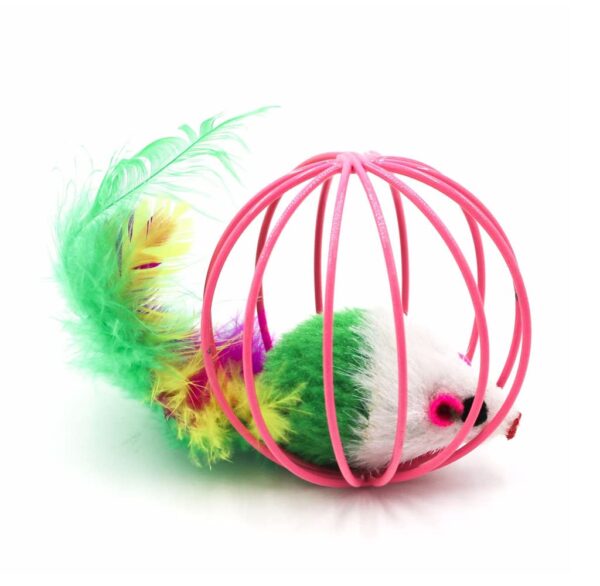 Sichumaria 2 Pcs Mouse Ball Toys – Cute and Fun Interactive Caged Rats Rolling Balls for Cats and Kittens