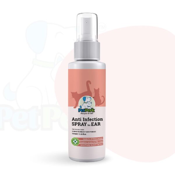 PET PERK Ear Anti-Infection Spray For Cats Advanced Nanotechnology Based Formulation Soothing Relief For Ear Infections Suitable For All Cat Breeds Cats(100 Ml,1 Bottle)