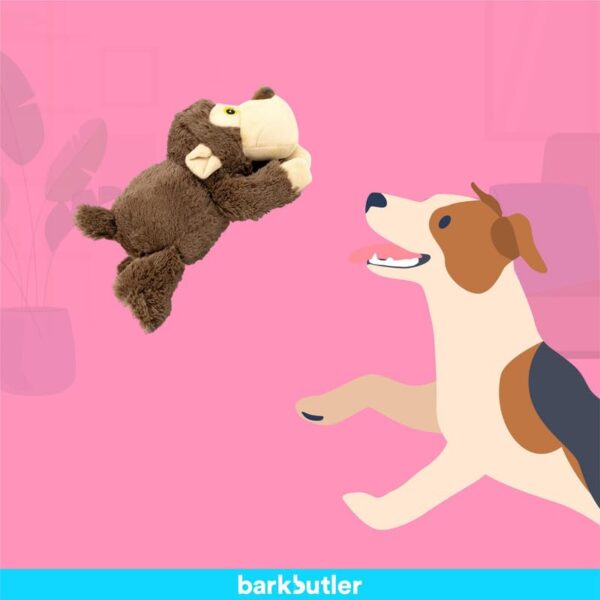 BarkButler BOH The Bear: Brown Plush Dog Toy, Squeaker Inside, Super Soft & Durable Fabrics, Machine Washable – Soft Toys, Dog Toys for Large Dogs (0-20kgs)