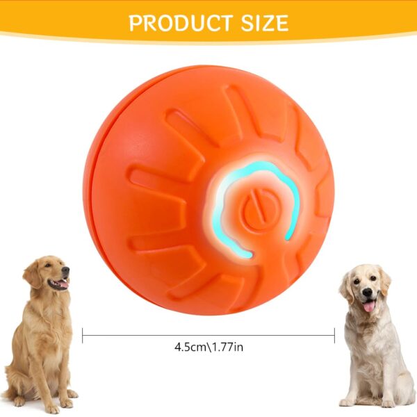 Qpets Small Dog Ball, Dog Chew Toys, Rubber Toys for Dogs, Interactive Bouncing Dog Toy with Cool Lighting Ideal for Indoor and Outdoor (Relieves Anxiety, with USB Cable)