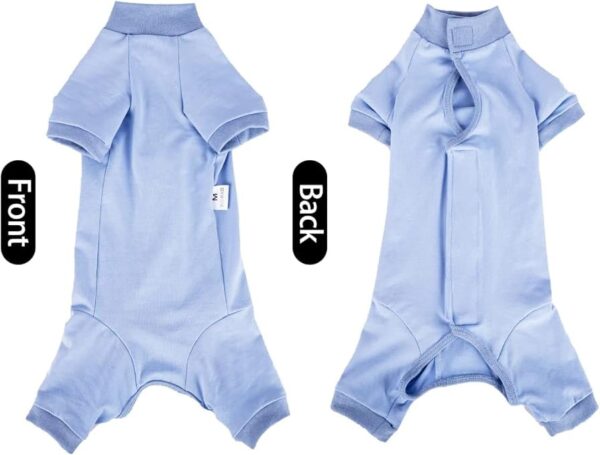 KUTKUT cotton Cat Recovery Suit-Kitten Onesie for Cats After Surgery,Cone of Shame Alternative Surgical Spay Suit for Female Cat,Post-Surgery or Skin Diseases Protection (M,Chest: 38cm-42cm),1 count
