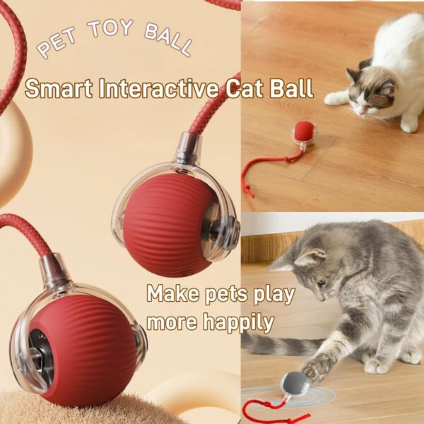 MTRoyaldia 2025 New Interactive Smart Automatic Chewie Viral Rolling pet Dog Cat Toys Balls, Motion Activate Fast Rolling on Carpet Toy, Interactive Self 360 Moving Balls Toys
