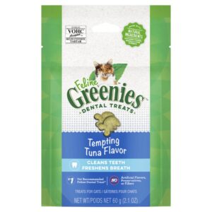 Feline Greenies Dental Treats For Cats Tempting Tuna Flavor 2.5 Oz.