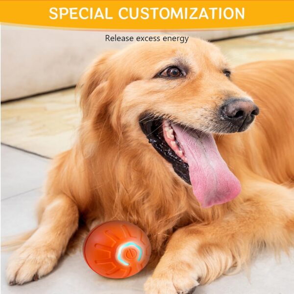 Qpets Small Dog Ball, Dog Chew Toys, Rubber Toys for Dogs, Interactive Bouncing Dog Toy with Cool Lighting Ideal for Indoor and Outdoor (Relieves Anxiety, with USB Cable)