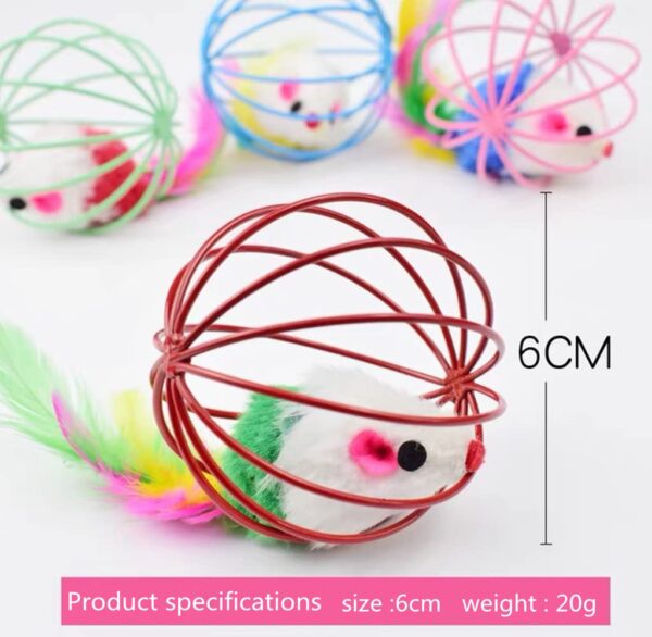 Sichumaria 2 Pcs Mouse Ball Toys – Cute and Fun Interactive Caged Rats Rolling Balls for Cats and Kittens