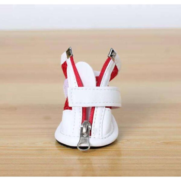Doggo Bite Dog Shoes for Shih Tzu, Golden Retriever, German Shepherd/Summer Heat Dog Boot Adjustable Non-Slip, PU Paw Protector-Waterproof Size-5 for 11 to 20 Kg Breeds (L X W Paw-2.9 x 2.2) Inch