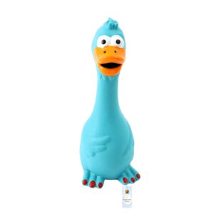 Foodie Puppies Natural Latex Rubber Squeaky Dog Toy - (Blue Duck) | Small Dogs & Puppy | Durable, Animal Design, Fetch & Chew Safe Play Toy | Reduce Separation Anxiety
