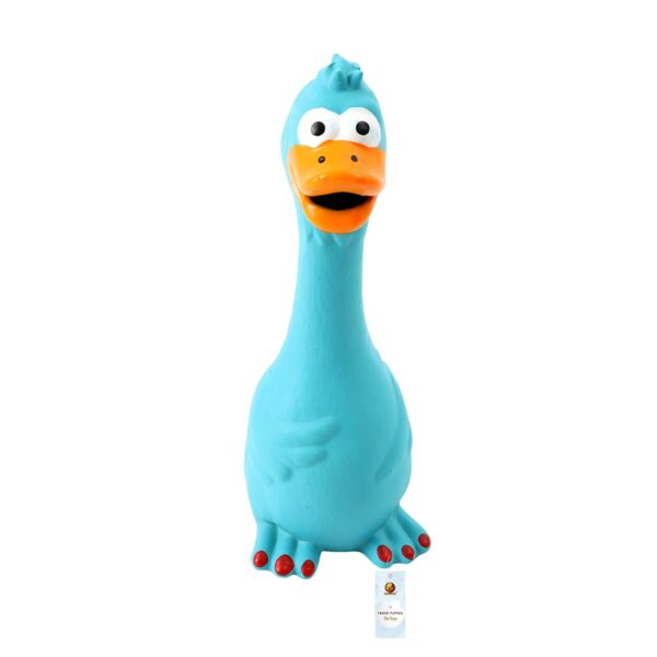 Foodie Puppies Natural Latex Rubber Squeaky Dog Toy - (Blue Duck) | Small Dogs & Puppy | Durable, Animal Design, Fetch & Chew Safe Play Toy | Reduce Separation Anxiety