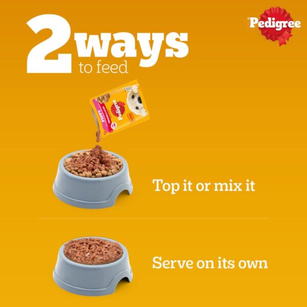 Pedigree Puppy Wet Dog Food, Chicken & Liver Chunks in Gravy, 70 g (Pack of 30), Made with Real Meat, 100% Complete & Balanced Meal for Puppies