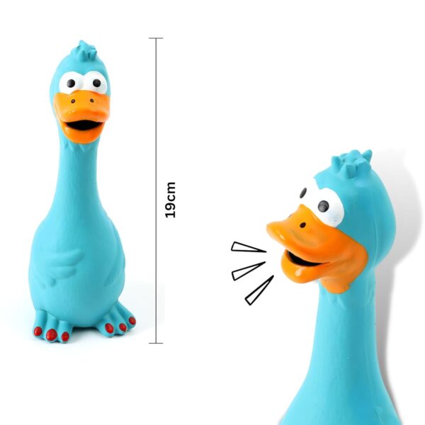 Foodie Puppies Natural Latex Rubber Squeaky Dog Toy – (Blue Duck) | Small Dogs & Puppy | Durable, Animal Design, Fetch & Chew Safe Play Toy | Reduce Separation Anxiety